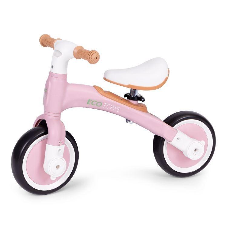ecotoys balans bicikl sa pedalama i pomocnim tockovima 3u1 pink13541