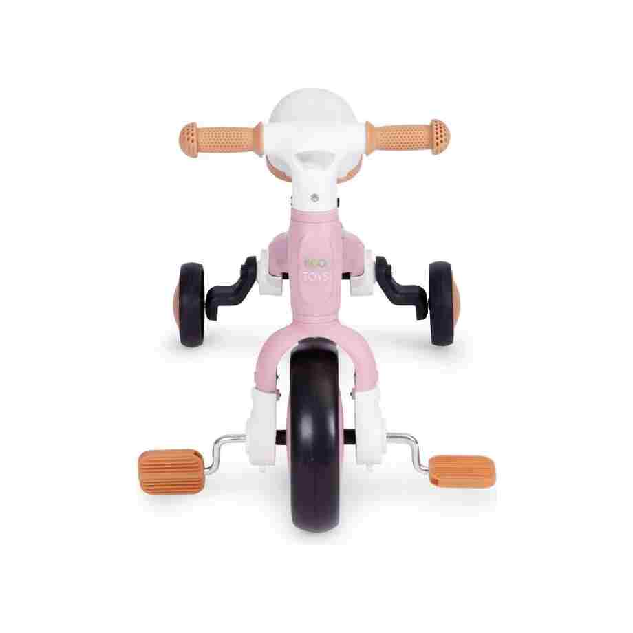 ecotoys balans bicikl sa pedalama i pomocnim tockovima 3u1 pink13542