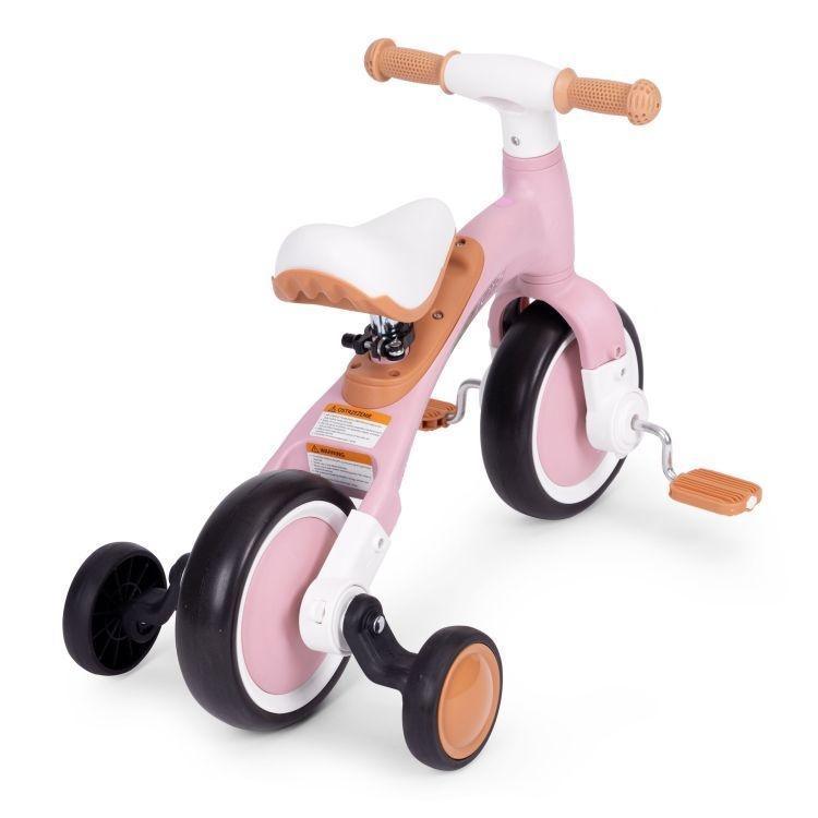 ecotoys balans bicikl sa pedalama i pomocnim tockovima 3u1 pink13544