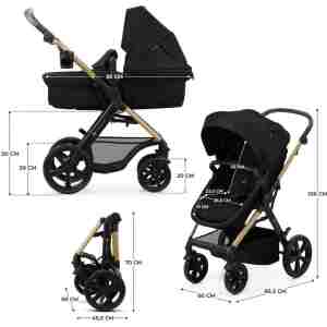 KINDERKRAFT MOOV 2 KOLICA ZA BEBE 3U1 PURE BLACK - Slika 7