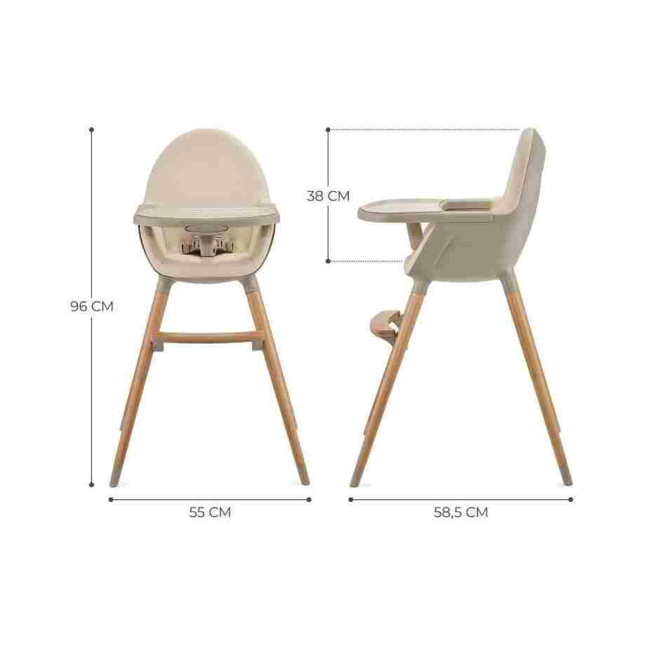kinderkraft stolica za hranjenje 2u1 fini2 beige5276