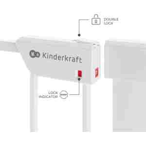 KINDERKRAFT ZAŠTITNA OGRADICA SAFE SNAP WHITE - Slika 2