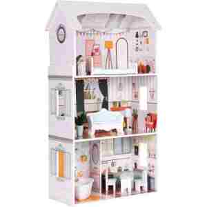 Kućica za lutke Alice na 3 sprata, 4 sobe, set sa 9 komada nameštaja – ECOTOYS Kućica za lutke Alice na 3 sprata, 4 sobe, set sa 9 komada nameštaja – ECOTOYS - Slika 3