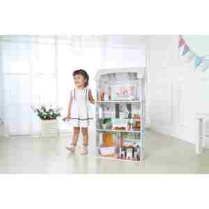 Kućica za lutke Alice na 3 sprata, 4 sobe, set sa 9 komada nameštaja – ECOTOYS Kućica za lutke Alice na 3 sprata, 4 sobe, set sa 9 komada nameštaja – ECOTOYS - Slika 5