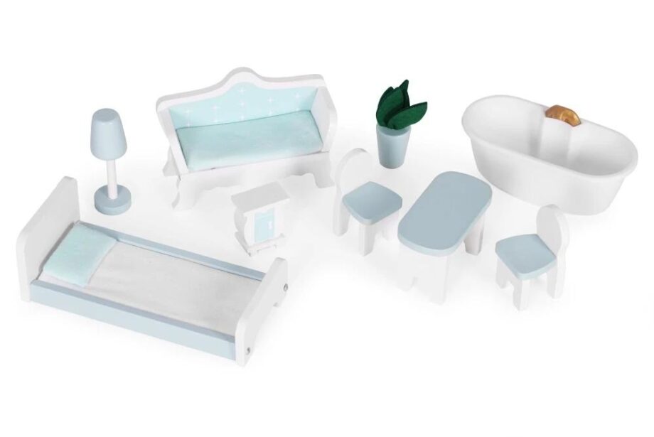 kucica za lutke alice na 3 sprata 4 sobe set sa 9 komada namestaja –5342837