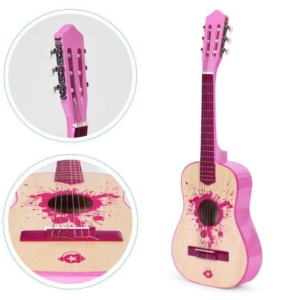 Roze velika gitara za decu – ECOTOYS - Slika 3