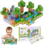 Set magnetnih kocki za decu – 142 dela, kocke i dinosaurisi