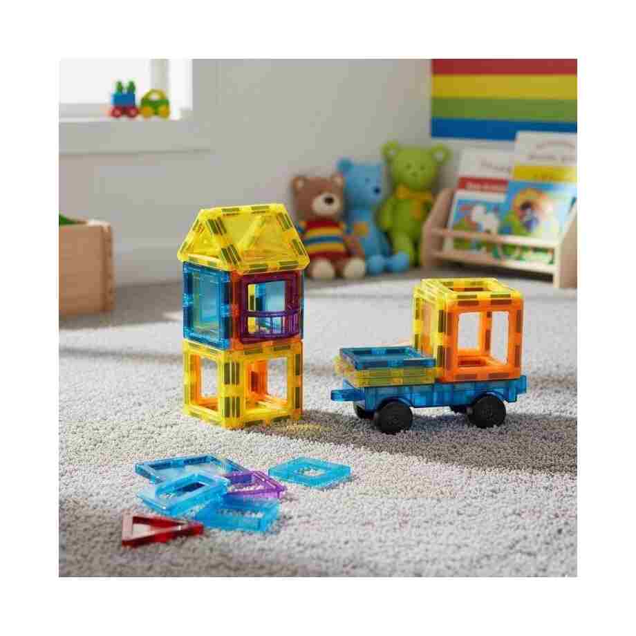 set magnetnih kocki za decu – kuca i auto 45 delova5347220