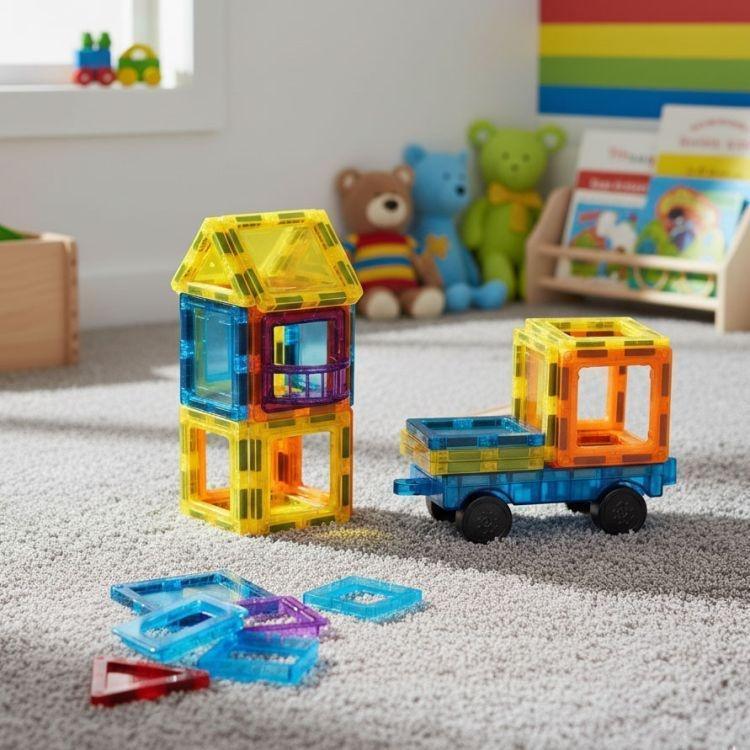 set magnetnih kocki za decu – kuca i auto 45 delova5347220