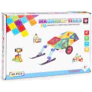 Set magnetnih kocki za decu – kuća i auto, 48 delova - Slika 7