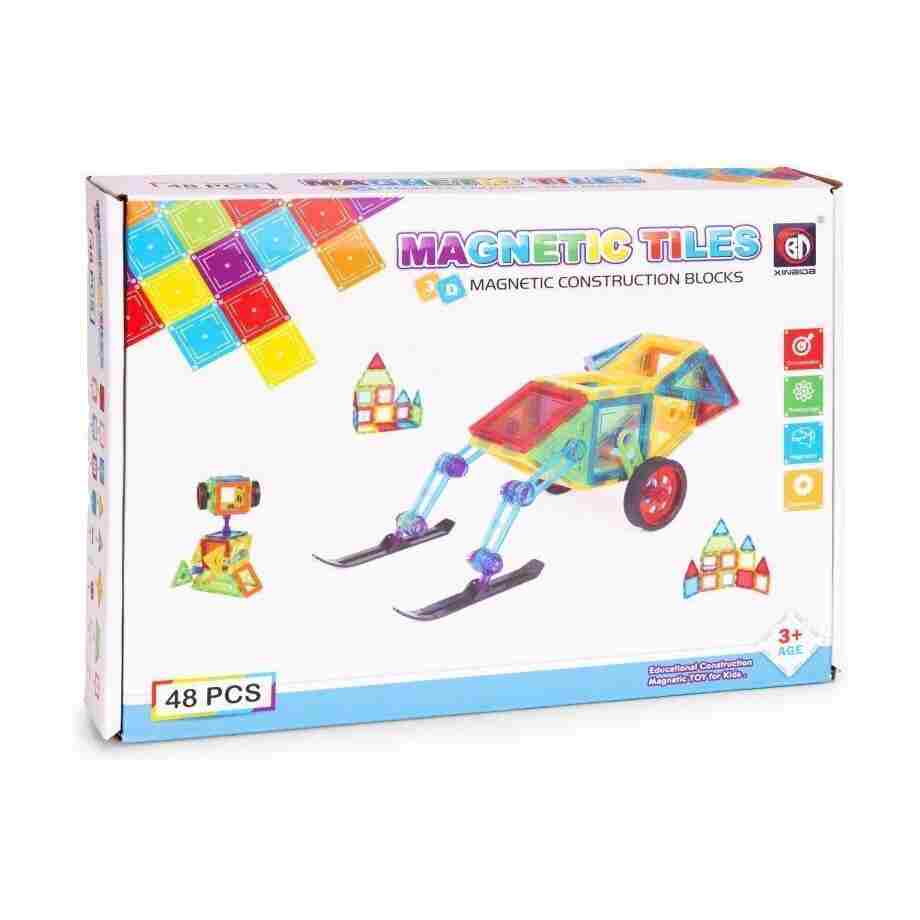 Set magnetnih kocki za decu – kuća i auto, 48 delova Set magnetnih kocki za decu – kuća i auto, 48 delova