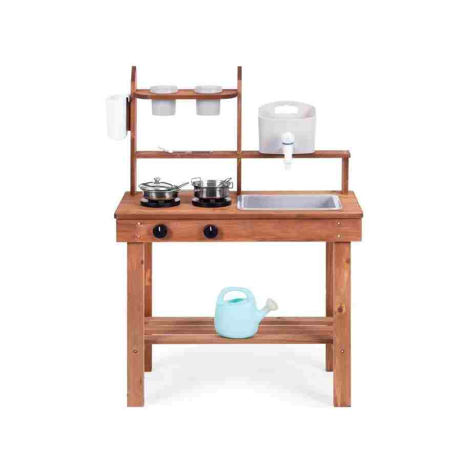 spoljna drvena kuhinja sa dodacima za igru u pesku i blatu 05 ecotoys5346746