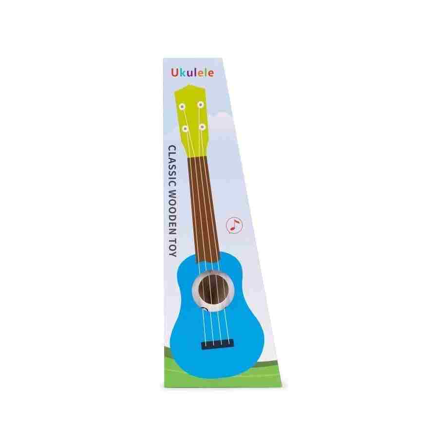 ukulele drvena gitara za decu sa 4 najlonske zice i trzalicom bela–5346899