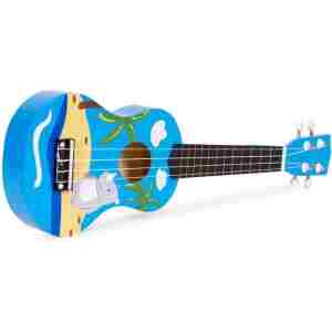 Ukulele drvena gitara za decu sa 4 najlonske žice i trzalicom plava – ECOTOYS Ukulele drvena gitara za decu sa 4 najlonske žice i trzalicom plava – ECOTOYS - Slika 4