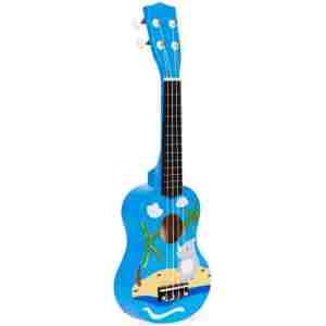 Ukulele drvena gitara za decu sa 4 najlonske žice i trzalicom plava – ECOTOYS Ukulele drvena gitara za decu sa 4 najlonske žice i trzalicom plava – ECOTOYS - Slika 5