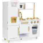 Velika drvena kuhinja za decu white and gold - Slika 1