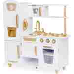 Velika drvena kuhinja za decu white and gold - Slika 2