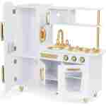 Velika drvena kuhinja za decu white and gold - Slika 3