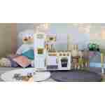 Velika drvena kuhinja za decu white and gold - Slika 7