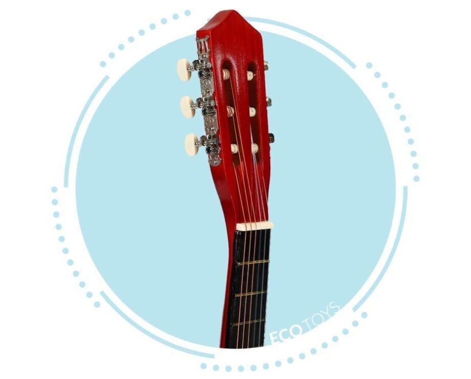 velika klasicna drvena gitara za decu sa 6 zica – ecotoys5346833