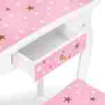 Veliki dečiji toaletni sto za devojčice sa trostrukim ogledalom, stolicom i fiokom, ECOTOYS Veliki dečiji toaletni sto za devojčice sa trostrukim ogledalom, stolicom i fiokom, ECOTOYS - Slika 7