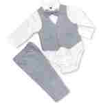 Elegantni komplet bodi sivi 06-18 meseci elegantni komplet bodi sivi za bebe uzrast 6-18 meseci