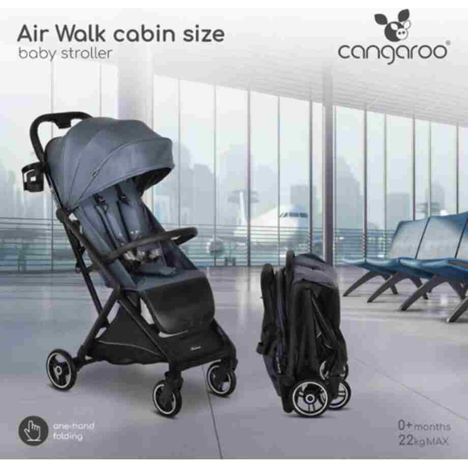 Cangaroo kolica za avion Airwalk u boji greystone bliži prikaz