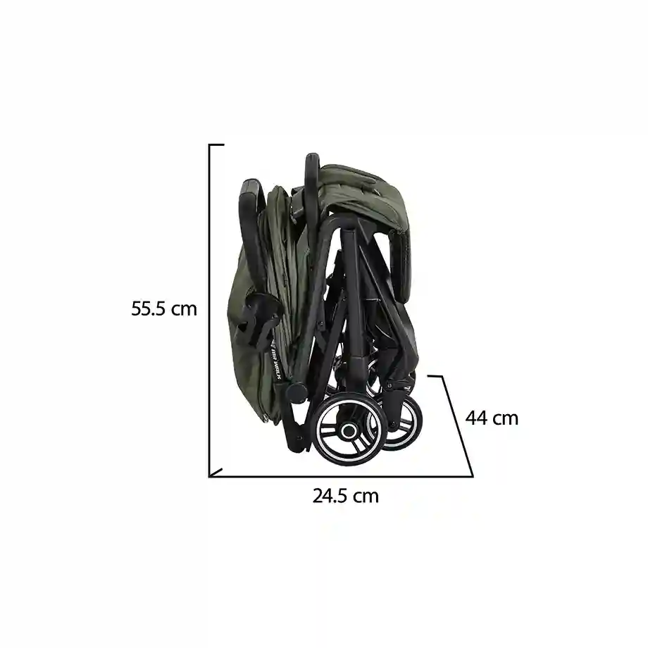 Cangaroo Kolica za bebe Airwalk cabin size Deep Green dimenzije sklopljenih kolica