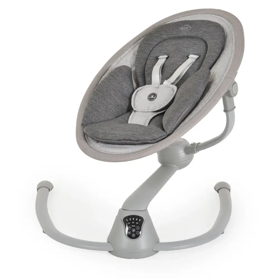 ljuljaška za bebe Cangaroo Cloud Premium Light Grey bliži prikaz