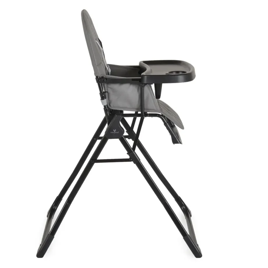 cangaroo stolica za hranjenje waffle siva boja pogled sa strane