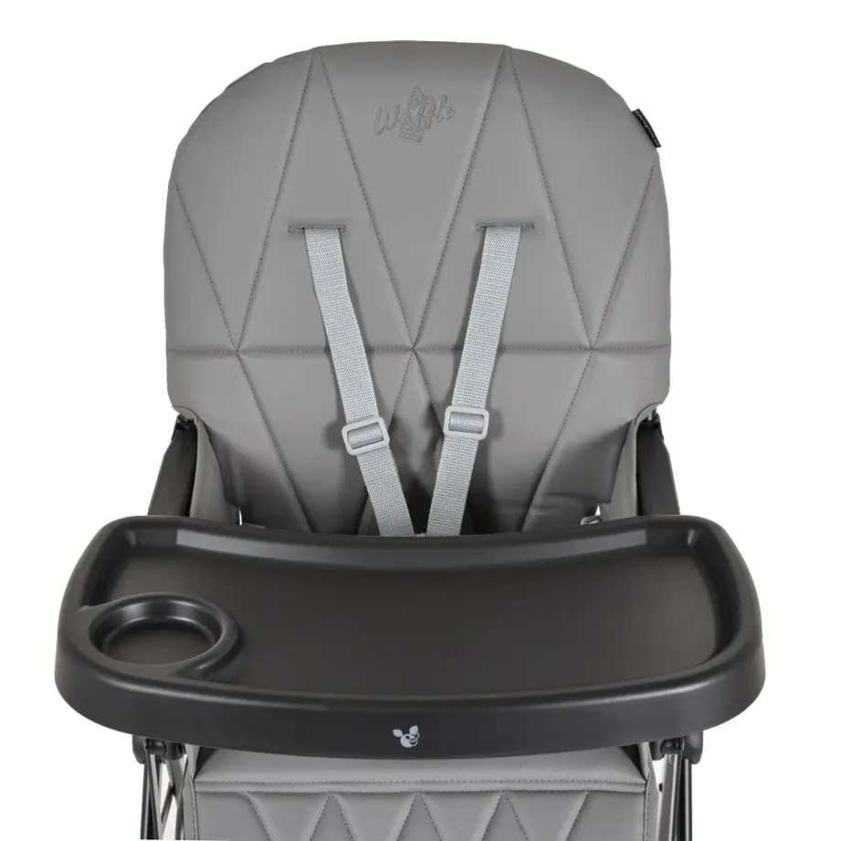 cangaroo stolica za hranjenje waffle siva boja zadnja strana