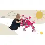 Kolica za lutke Mini kolica za lutke Mini ružičasta boja detalj