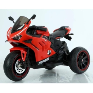 dečiji motor na akumulator crveni sportski model sa pomoćnim točkićima