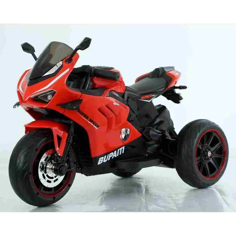 dečiji motor na akumulator crveni sportski model sa pomoćnim točkićima