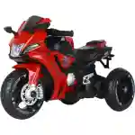 Dečiji motor na akumulator beli stabilan električni motor za decu sa tri točka, multimedijom i svetlosnim efektim