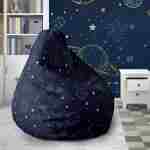 Lazy bag - Teget svemir sa planetama i zvezdama - 153 lazy bag za decu univerzalna veličina od šoteks materijala