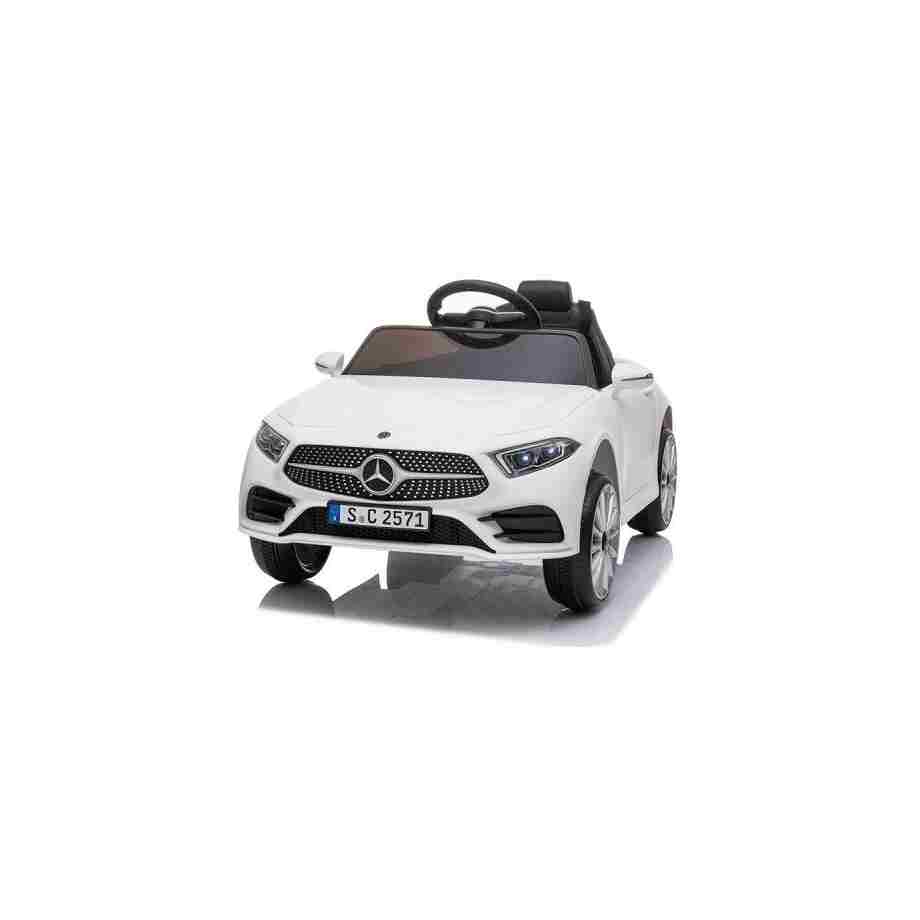 Dečiji auto na akumulator Mercedes 2220 beli električni auto za decu sa motorima 2 × 45W i brzinom 3–5 km/h