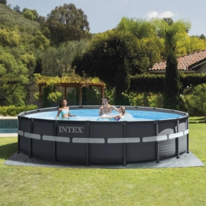 Intex bazen Ultra XTR Frame bazen 549×132 cm Intex Ultra XTR Frame okrugli bazen 549x132 cm tamno sive boje