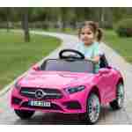 Dečiji auto na akumulator Mercedes 2220 roze Dečiji auto na akumulator Mercedes 2220 beli električni auto za decu sa motorima 2 × 45W i brzinom 3–5 km/h