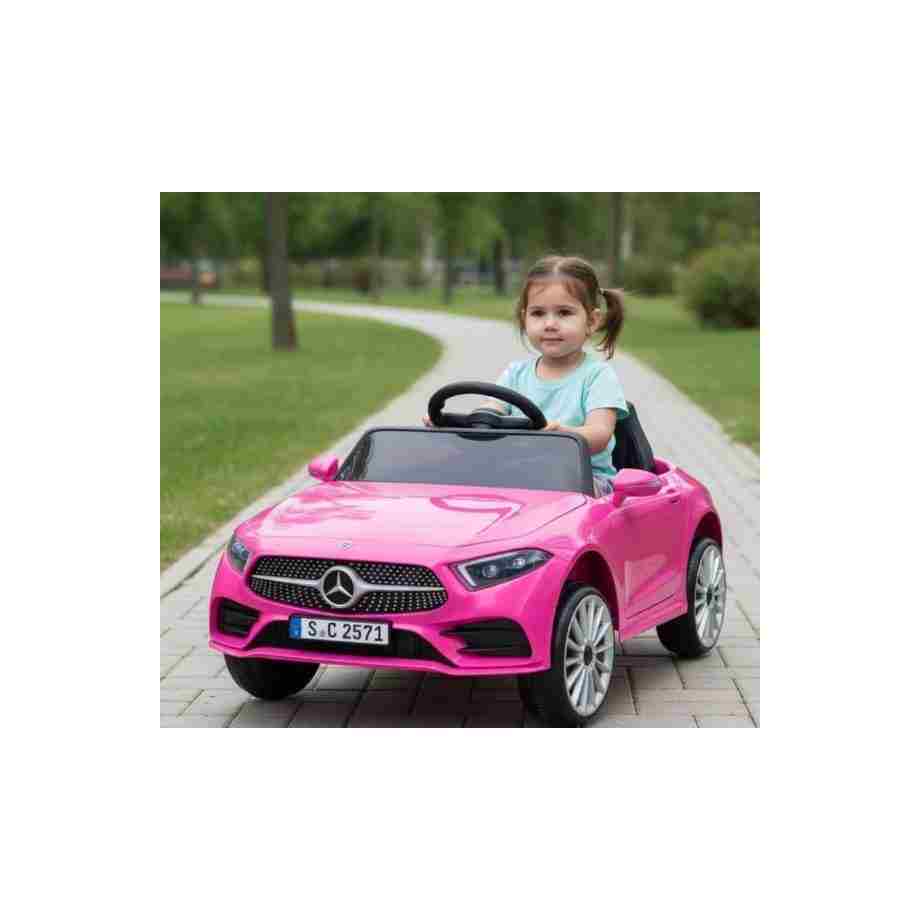 Dečiji auto na akumulator Mercedes 2220 roze Dečiji auto na akumulator Mercedes 2220 beli električni auto za decu sa motorima 2 × 45W i brzinom 3–5 km/h