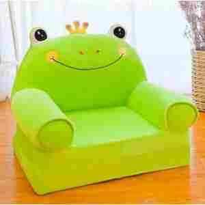 Foteljica za decu FROGY CROWN mekana plišana foteljica koja se rasklapa u ležaj za udobno sedenje, igru i odmor mališana