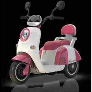 Dečiji motor na akumulator 150 roze retro električni skuter za decu sa baterijom 12V i nosivošću do 40 kg