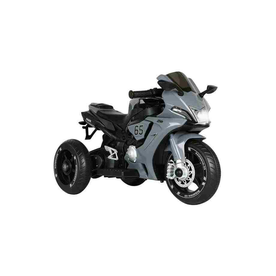 Dečiji motor na akumulator beli stabilan električni motor za decu sa tri točka, multimedijom i svetlosnim efektima