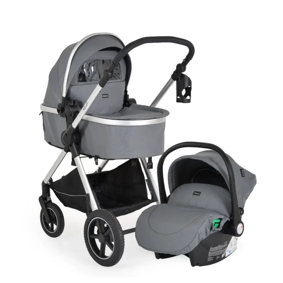 Kolica za bebe Alina 3u1 Titanium Grey