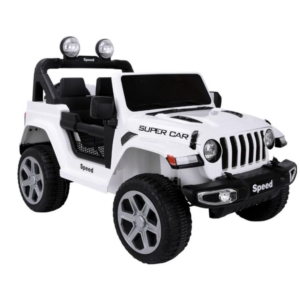 Jeep Wrangler 4X4 - Beli - Auto na akumulator za decu Jeep Wrangler 4X4 - Beli - Auto na akumulator za decu - Slika 2