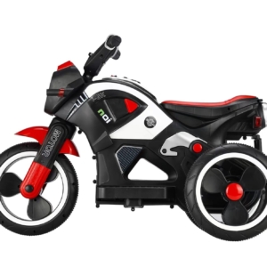 Crveni dečiji motor na akumulator 6V sa LED svetlima i muzikom