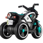 Plavi dečiji motor na akumulator 6V sa LED svetlima i muzikom