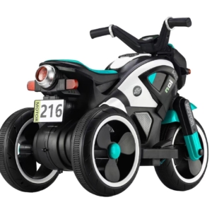 Plavi dečiji motor na akumulator 6V sa LED svetlima i muzikom