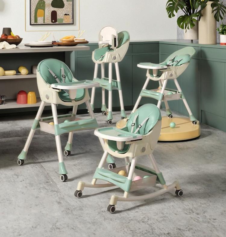 stolica za hranjenje baby line y53 lena green 6u1 hranilica sa podesivom tacnom