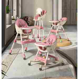 stolica za hranjenje baby line y53 lena pink 6u1 hranilica sa podesivom tacnom